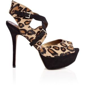 NWT SAM EDELMAN NOURA LEOPARD STILETTO HEEL SIZE 7